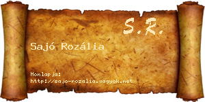 Sajó Rozália névjegykártya