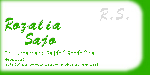 rozalia sajo business card